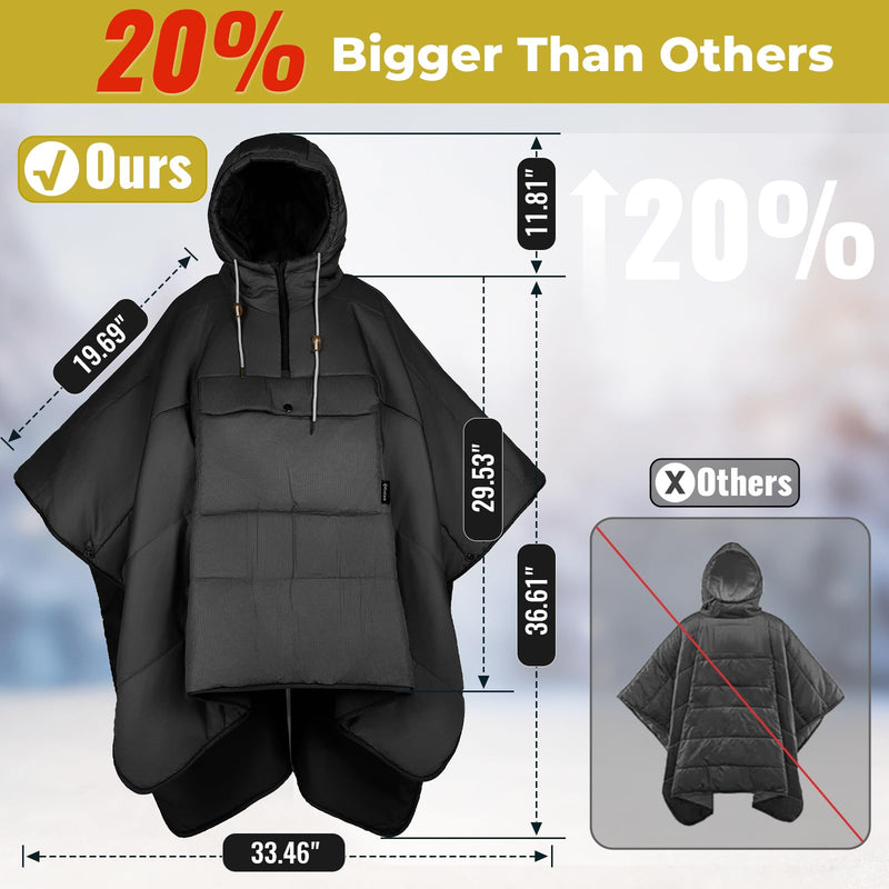 Load image into Gallery viewer, KingCamp Camping Wearable Blanket Poncho