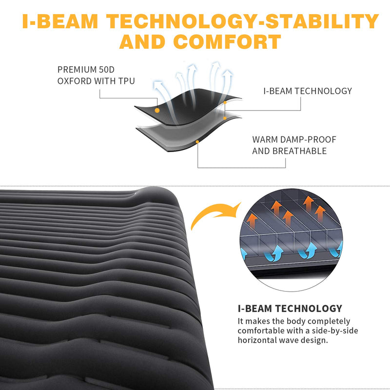 Cargue la imagen en el visor de la galería, Colchón de aire doble Kingcamp Deluxe Comfort Duo