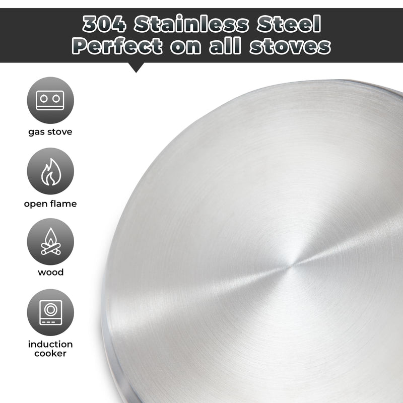 Load image into Gallery viewer, KingCamp 8" Stainless Steel Frying Pan with Detachable Bamboo Handle