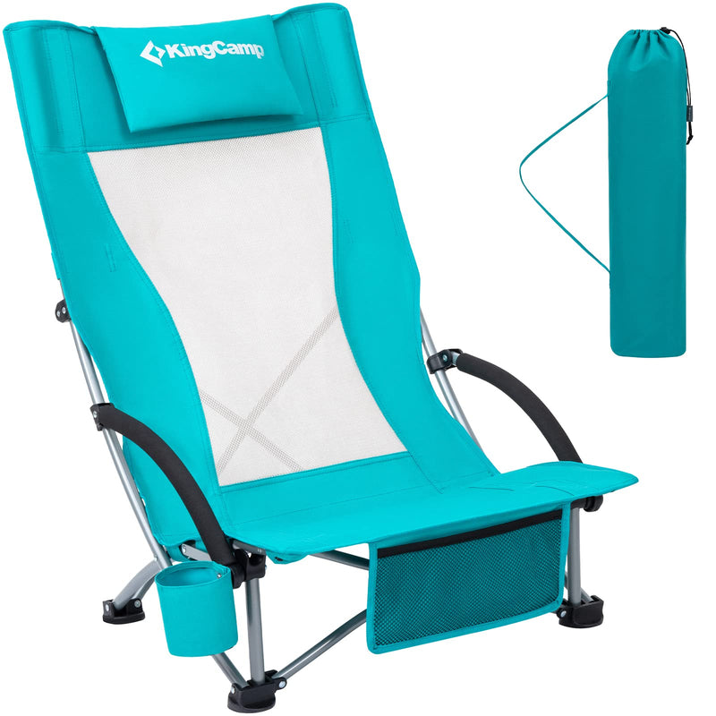 Cargue la imagen en el visor de la galería, KingCamp High Mesh Back Low Sling Beach Chairs