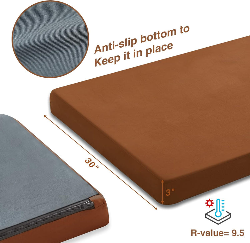 Load image into Gallery viewer, Memory Foam Camping Mattress Camping Sleeping Pad with Removable Cover