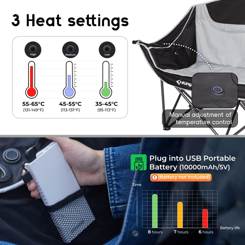 Load image into Gallery viewer, KingCamp CANNA C20 PLUS Heated Loveseat