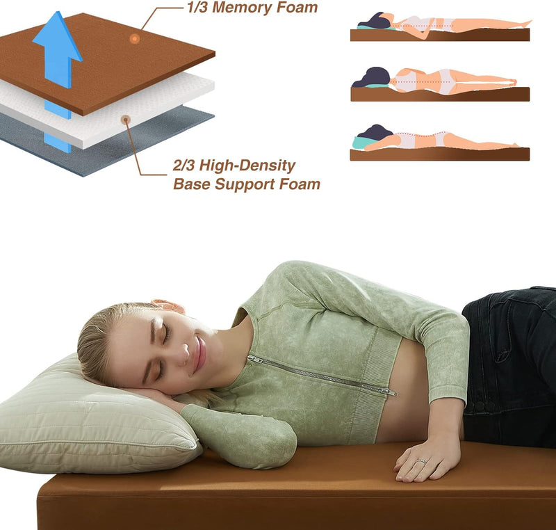 Load image into Gallery viewer, Memory Foam Camping Mattress Camping Sleeping Pad with Removable Cover