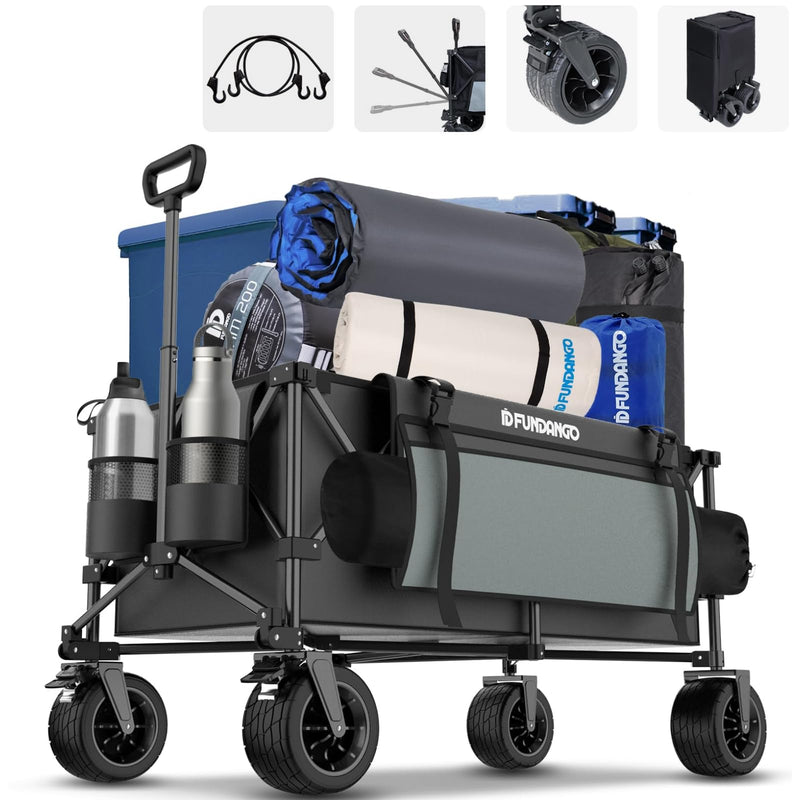 Load image into Gallery viewer, FUNDANGO Folding Wagon 180L Dual Chassis Camping Wagon