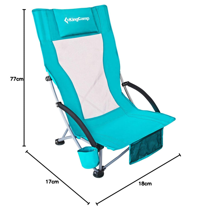 Cargue la imagen en el visor de la galería, KingCamp High Mesh Back Low Sling Beach Chairs