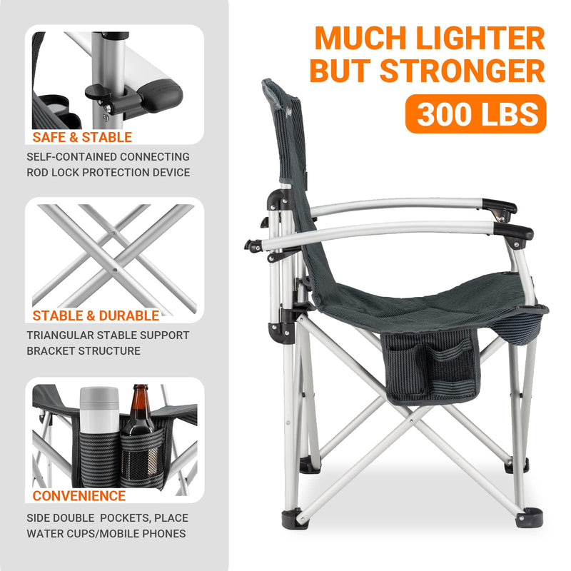 Load image into Gallery viewer, KingCamp CANNA HARD Compact Camp Chair Aluminum Hard Armrest