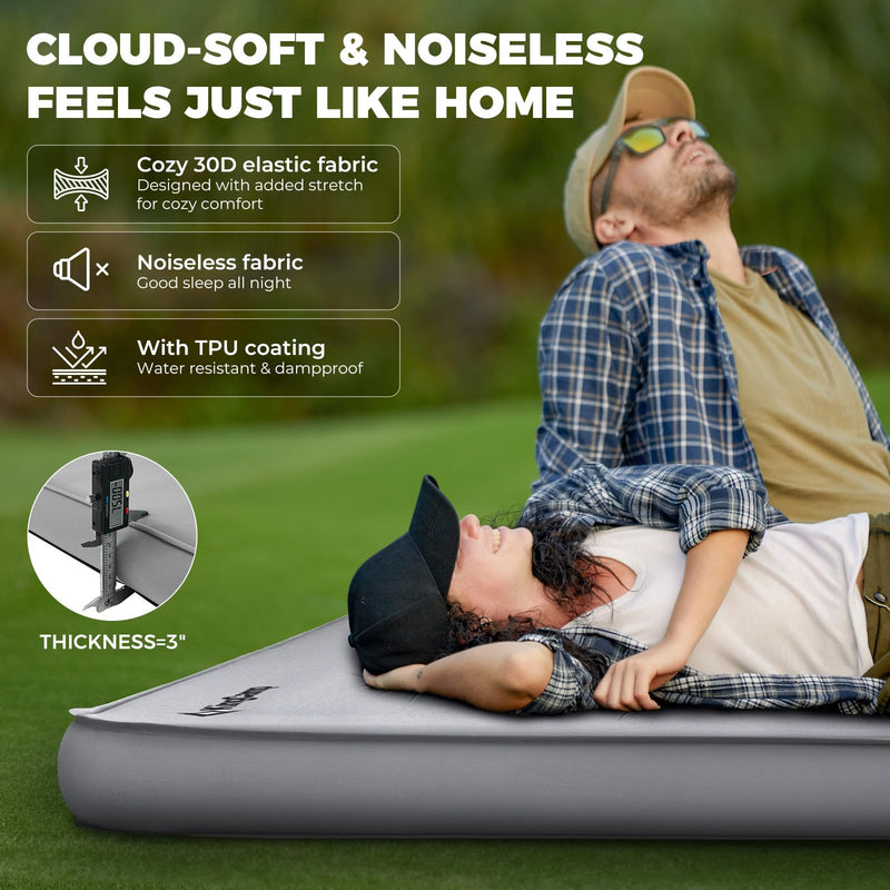 Load image into Gallery viewer, KingCamp Double Self-Inflating Camping Mattress with Pump