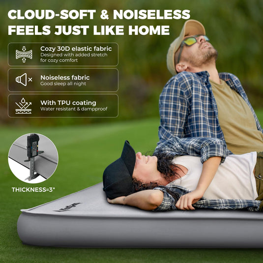 KingCamp Double Self-Inflating Camping Mattress with Pump
