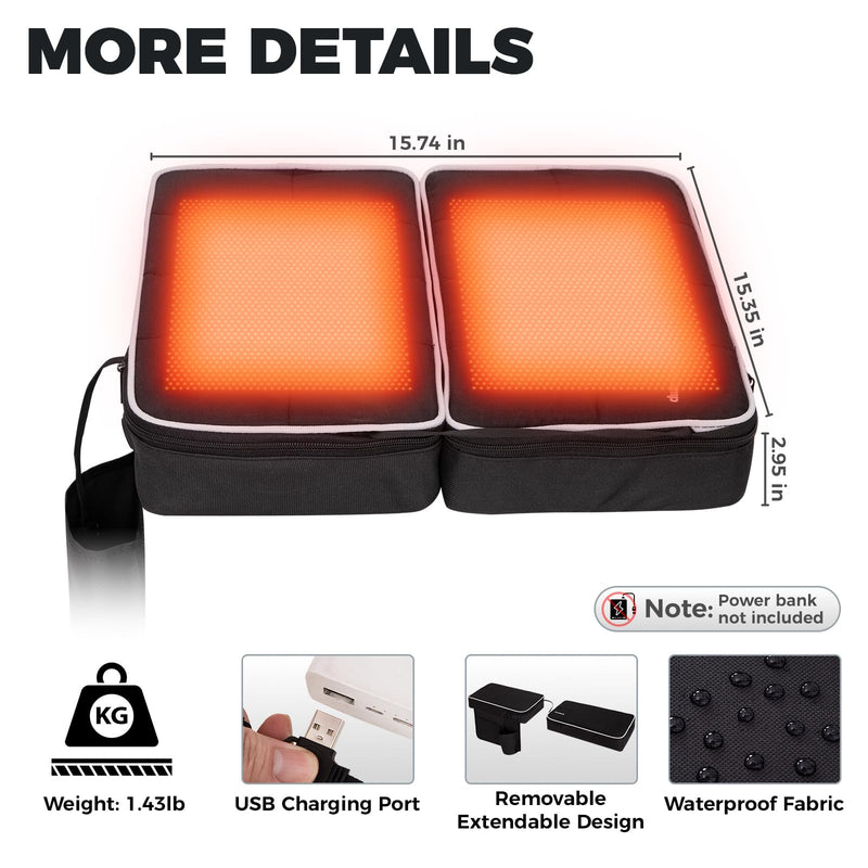 Load image into Gallery viewer, KingCamp Heating Pad Stadium Seat Cushion (2 Pieces)