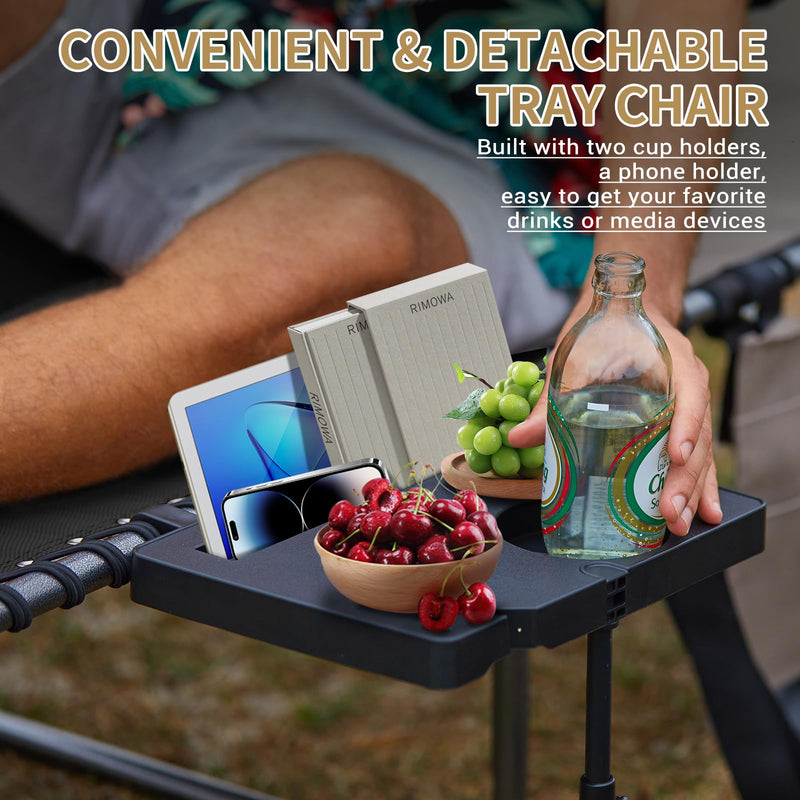 Load image into Gallery viewer, KingCamp Cool Lounge Chair Plus Textilene Lounge Chair with Side Table