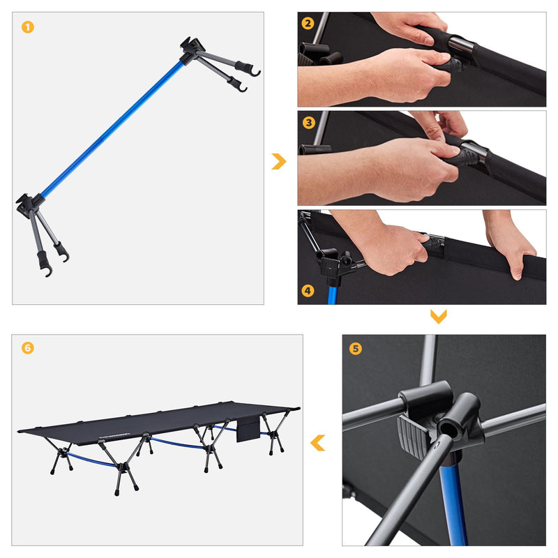 Load image into Gallery viewer, FUNDANGO Aluminum Folding Cot H