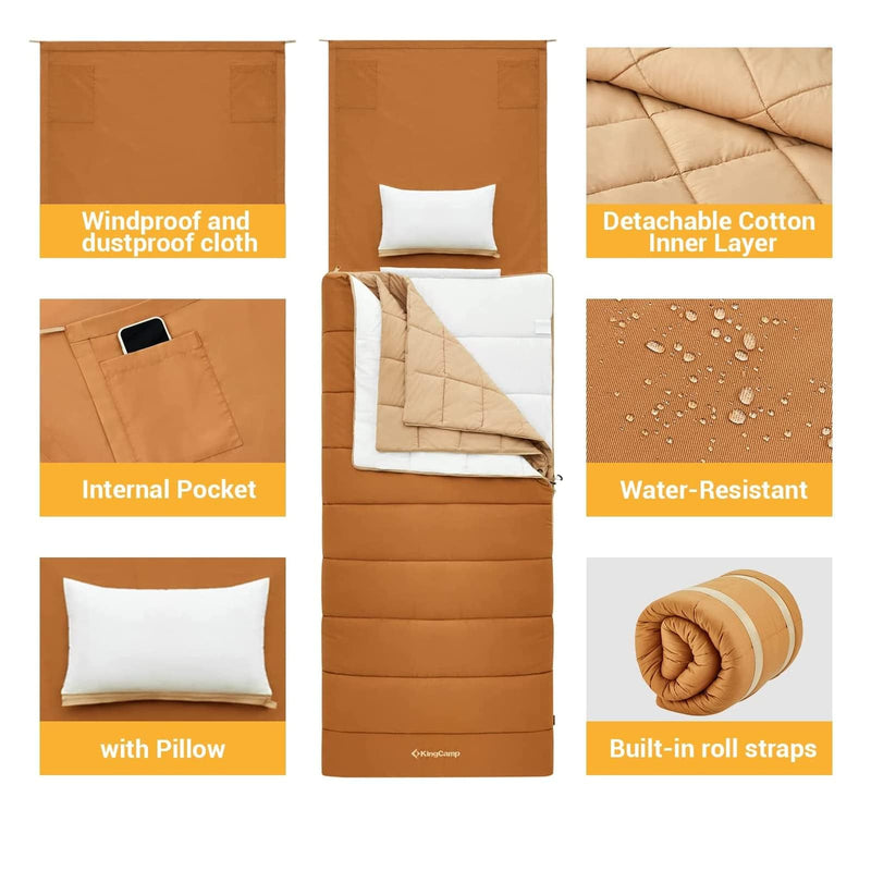 Load image into Gallery viewer, KingCamp GRASSY 600 3 in 1 Sleeping Bag