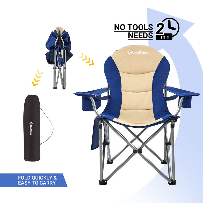 Load image into Gallery viewer, KingCamp Camping Armchair Heavy Duty Ergonomic Padded Arm Chair
