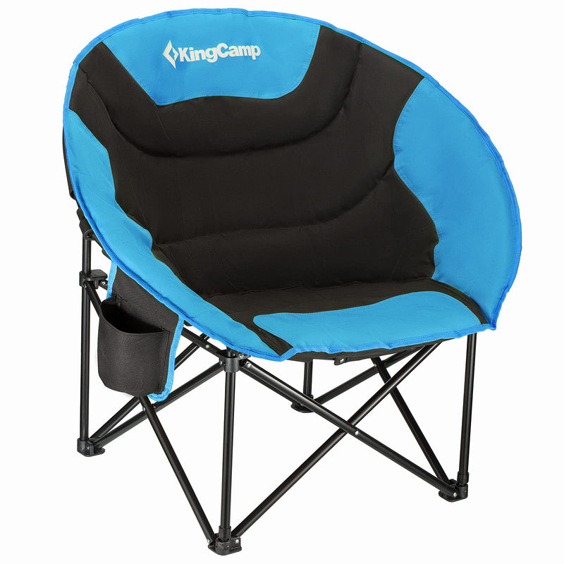 Load image into Gallery viewer, KingCamp Moon Camping Chair Oversized Padded Round Saucer Chairs with Cup Holder
