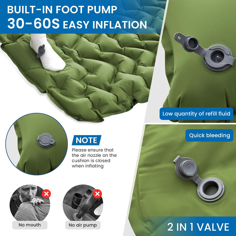 Load image into Gallery viewer, KingCamp DELUXE 10 Single Air Pad Inflatable Mattress