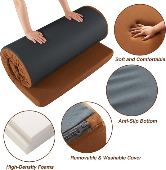 Memory Foam Camping Mattress Camping Sleeping Pad with Removable Cover