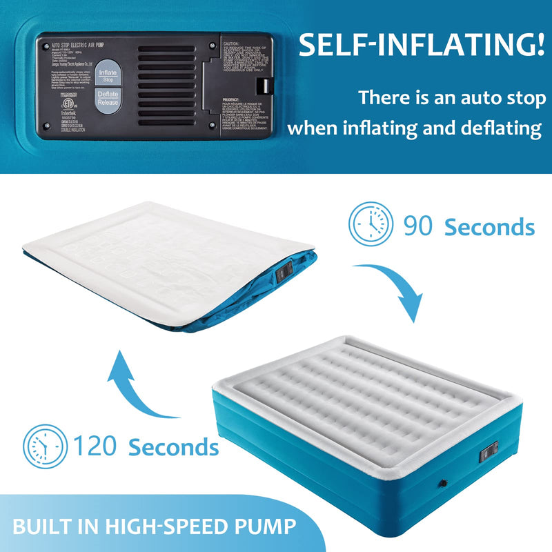 Load image into Gallery viewer, AIRELAX Adjustable Queen High Air Bed Built in Automatic Pump