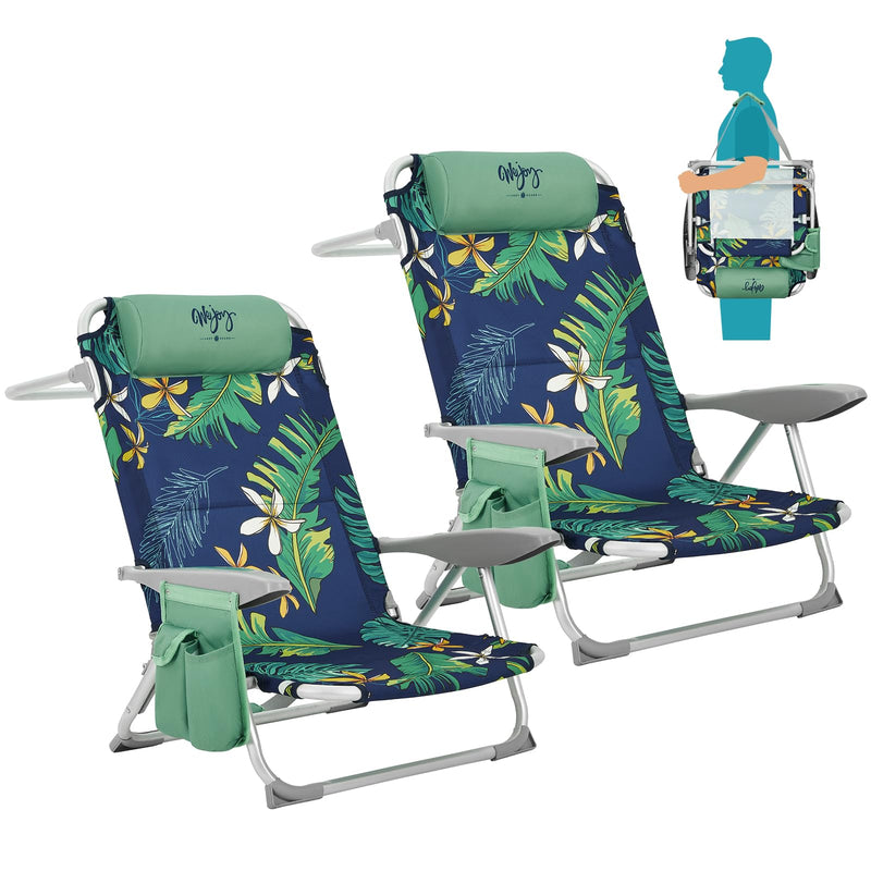 Load image into Gallery viewer, WEJOY Adjustable Beach Chair Set of 2