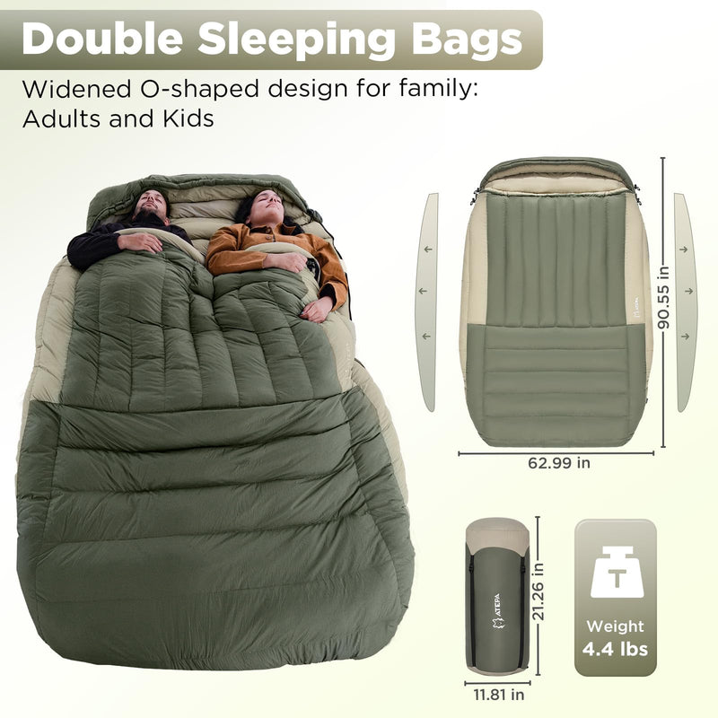 Load image into Gallery viewer, ATEPA PROMOTER 2000 Double Mami Down Sleeping Bag
