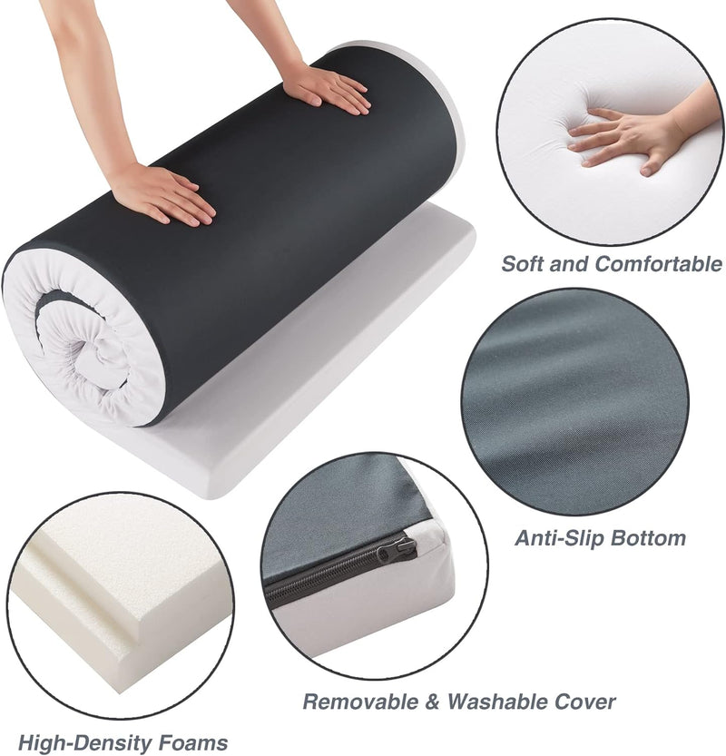 Load image into Gallery viewer, Memory Foam Camping Mattress Camping Sleeping Pad with Removable Cover