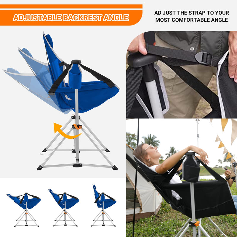 Load image into Gallery viewer, KingCamp Portable Swing Recliner Chair