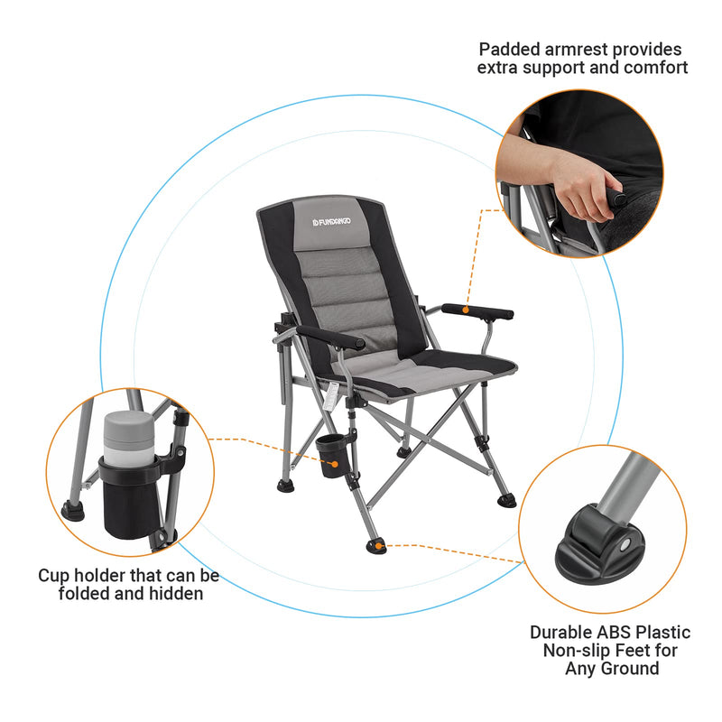 Load image into Gallery viewer, FUNDANGO SWIVEL BACK ARMCHAIR Folding Chair