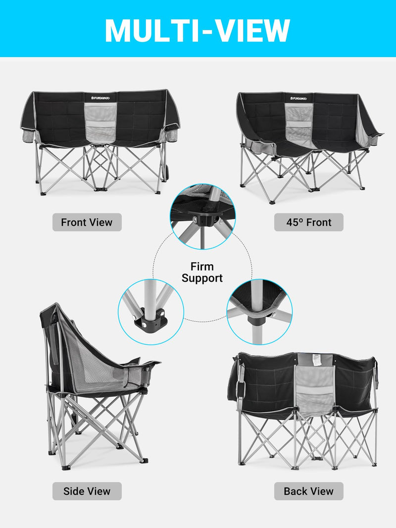 Load image into Gallery viewer, FUNDANGO Double Sofa Chair Loveseat Camping Chairs