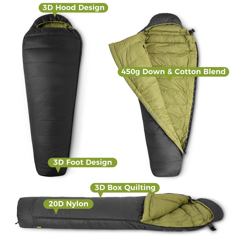 Load image into Gallery viewer, ATEPA ELEMENTS 450 Down Mummy Sleeping Bag