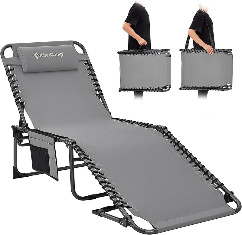 Load image into Gallery viewer, KingCamp 5 Position Outdoor Chaise Lounge Chair