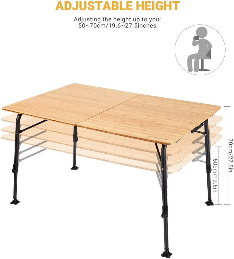 Load image into Gallery viewer, KingCamp BAMBOO 12080 Bamboo Table