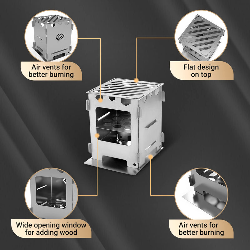 Load image into Gallery viewer, Cook'n'Escape Titanium Wood Stove