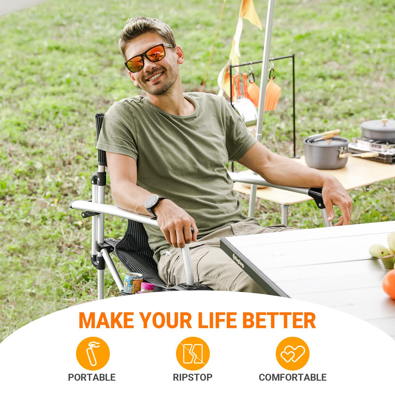 Load image into Gallery viewer, KingCamp CANNA HARD Compact Camp Chair Aluminum Hard Armrest