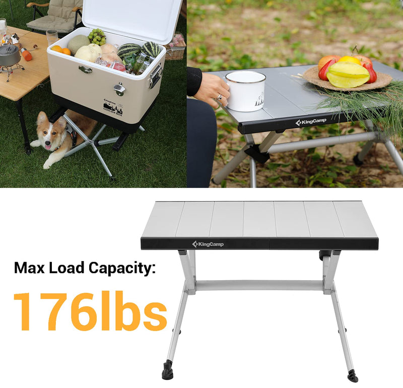 Laden Sie das Bild in Galerie -Viewer, KingCamp Camping Table Aluminum Roll-Up Table