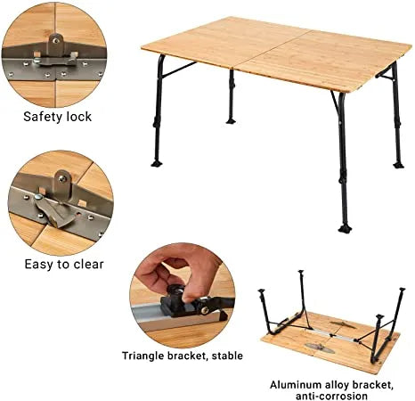 Load image into Gallery viewer, KingCamp BAMBOO 12080 Bamboo Table