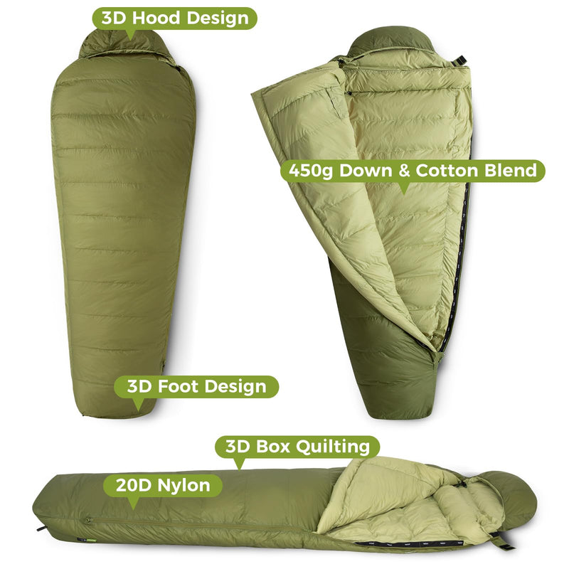 Load image into Gallery viewer, ATEPA Down Mummy Sleeping Bag