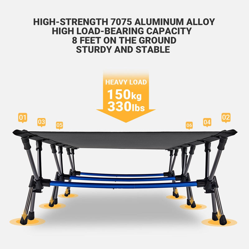 Load image into Gallery viewer, FUNDANGO Aluminum Folding Cot H