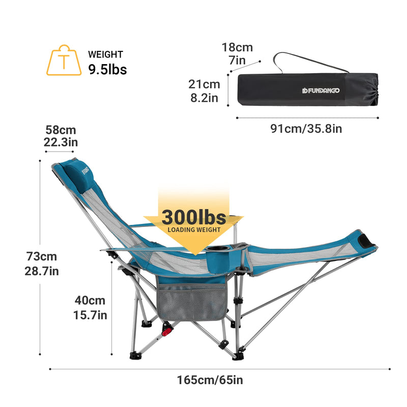 Load image into Gallery viewer, FUNDANGO Folding Recliner Chair Lounge Chair