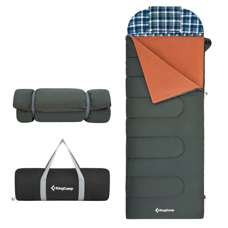 Load image into Gallery viewer, KingCamp FOREST PLUS 500 3 in 1 Flannel Sleeping Bag