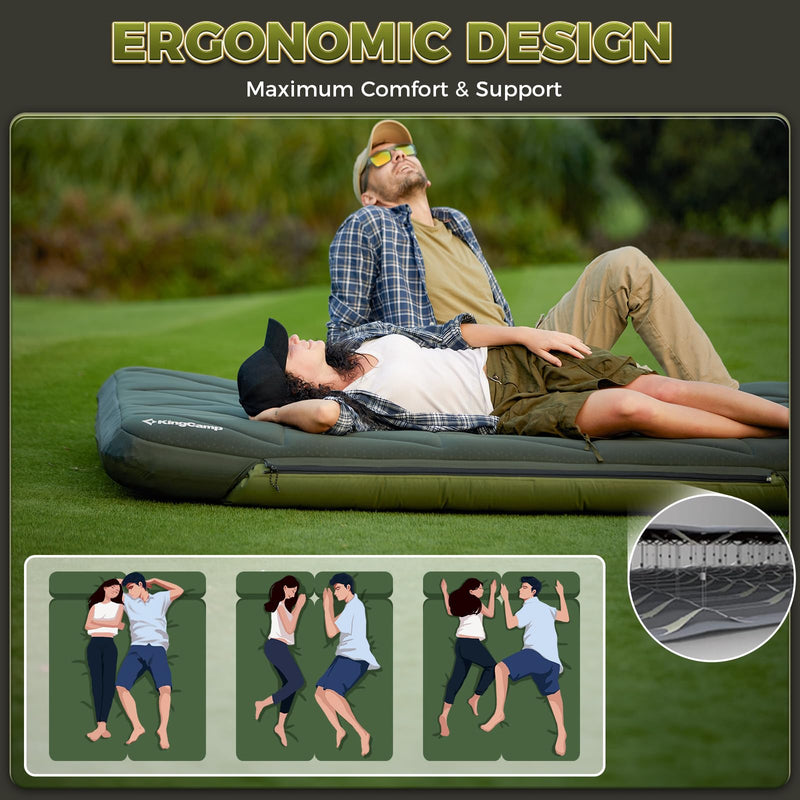 Load image into Gallery viewer, KingCamp GORGEOUS DOUBLE 17 Double Air Pad Inflatable Camping Mattress