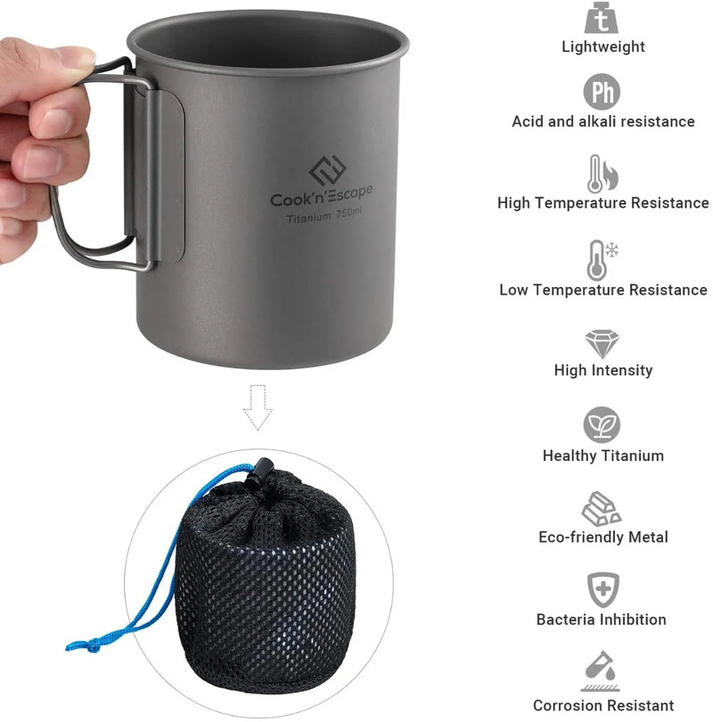 Cargue la imagen en el visor de la galería, Cook'n'Escape 750ml Titanium Cup