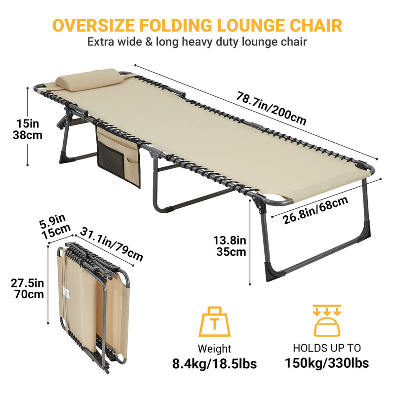 Load image into Gallery viewer, KingCamp BAVARIA COOL Adjustable Cot Beach Lounger