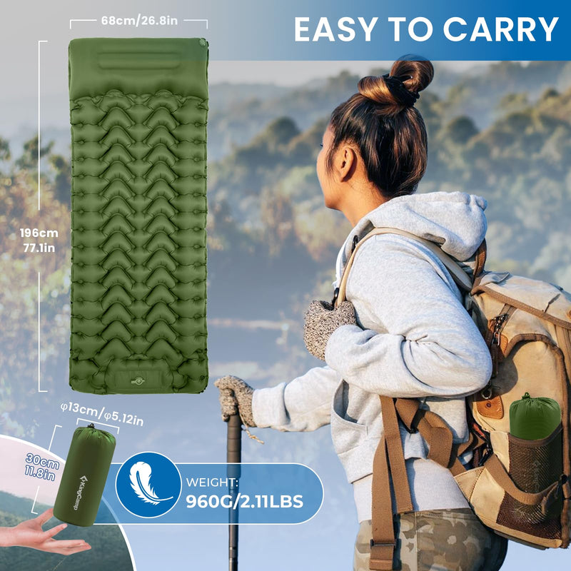 Load image into Gallery viewer, KingCamp DELUXE 10 Single Air Pad Inflatable Mattress
