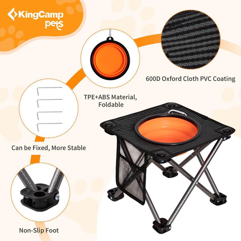 Load image into Gallery viewer, KingCamp 4 Height Adjustable Raised Dog Bowl