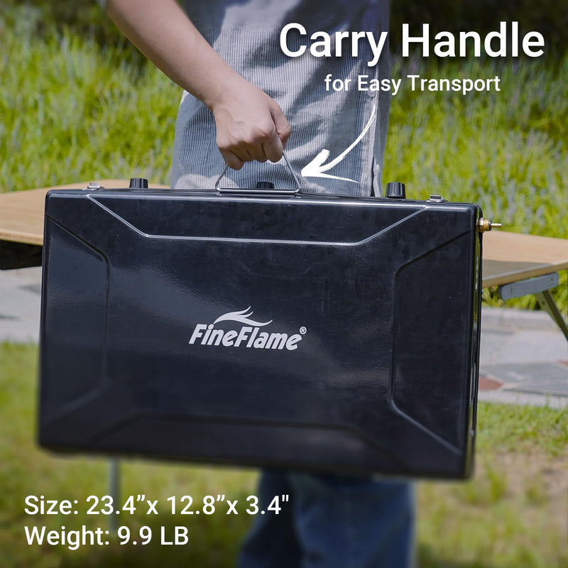 Load image into Gallery viewer, FINEFLAME Portable Gas Stove 3-Burner Propane Camping Stove