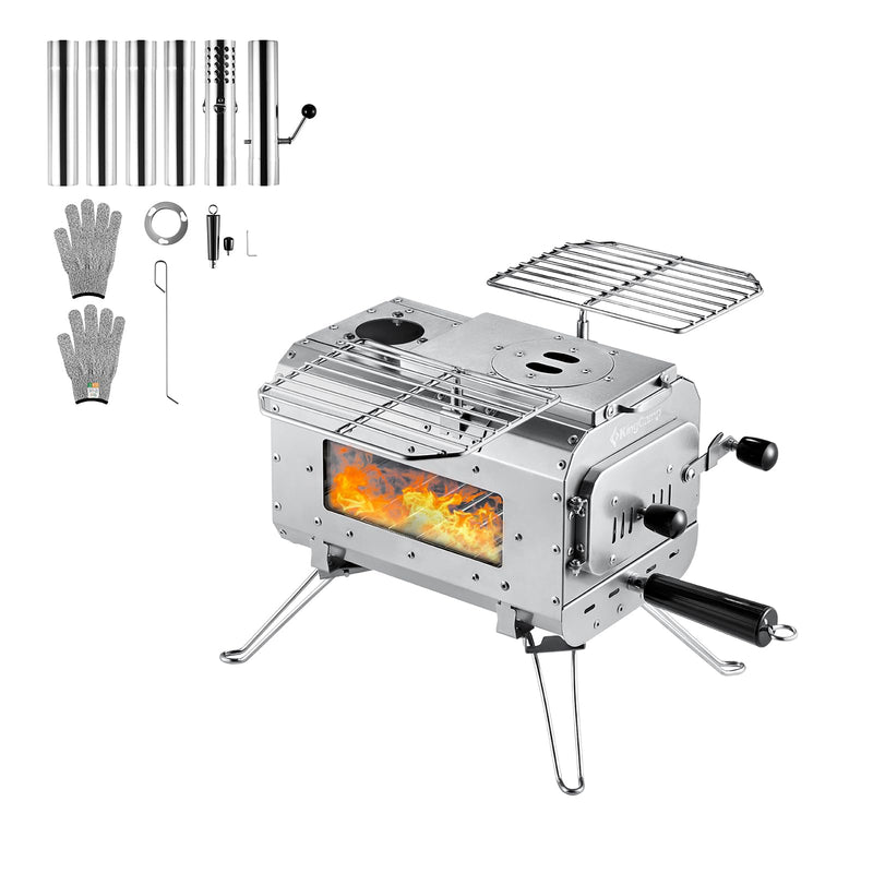 Load image into Gallery viewer, KingCamp Surefire Stove Stainless Steel Frame Hot Tent Stove