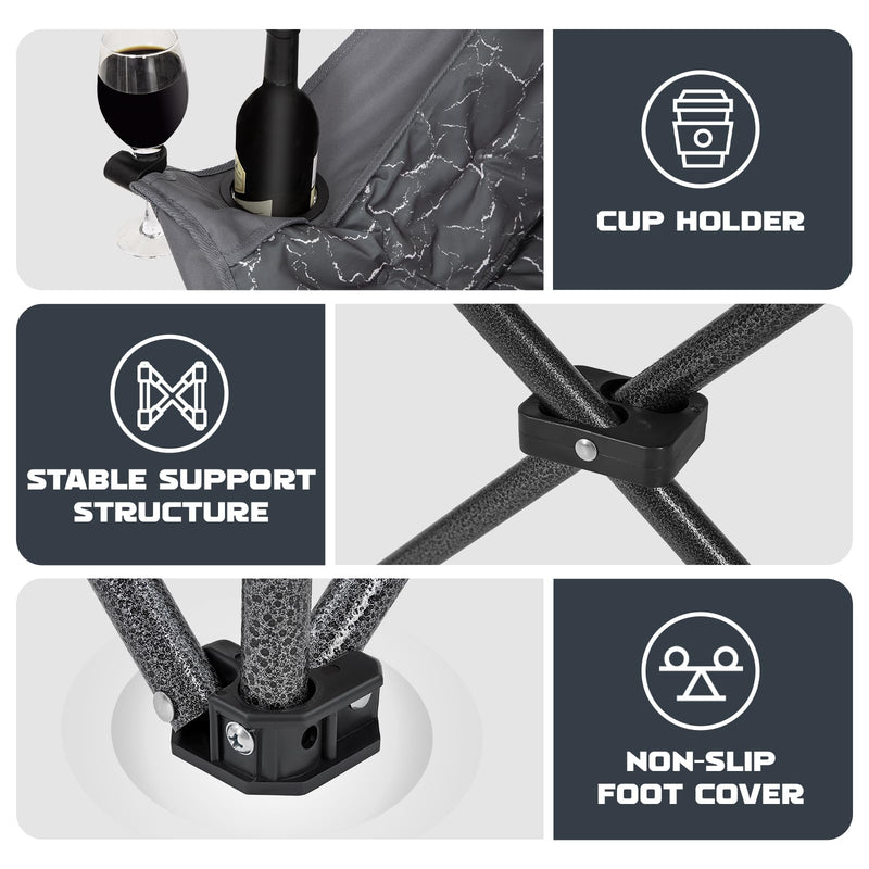 Load image into Gallery viewer, KingCamp CANNA C20 Oversized Loveseat with Cup Holder and Non-slip Foot Cover