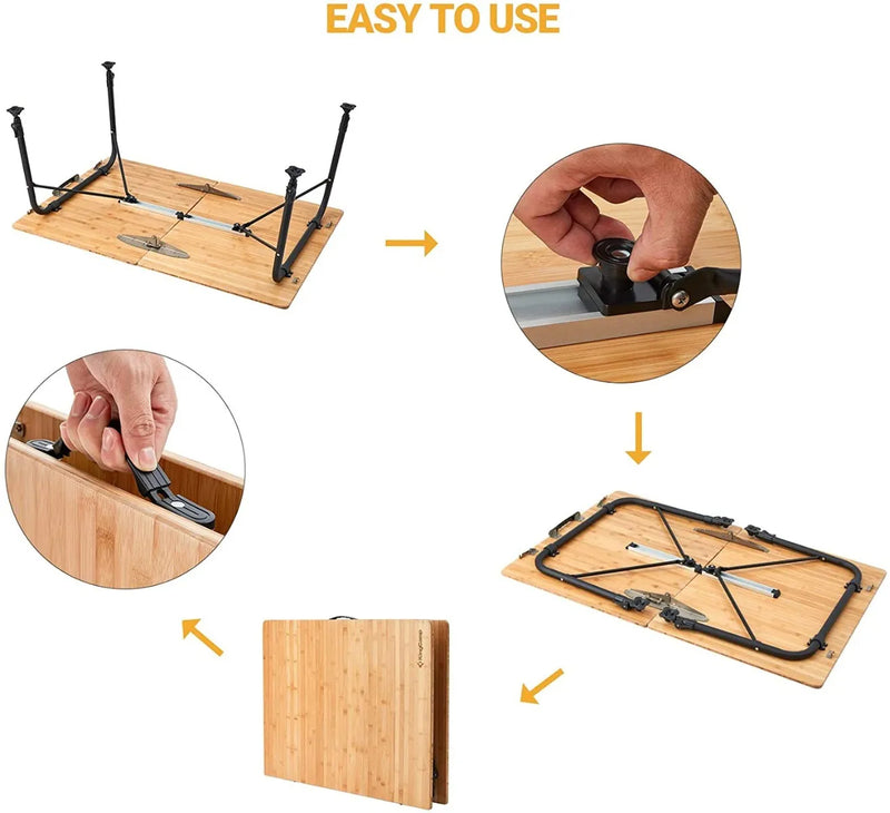 Load image into Gallery viewer, KingCamp BAMBOO 12080 Bamboo Table