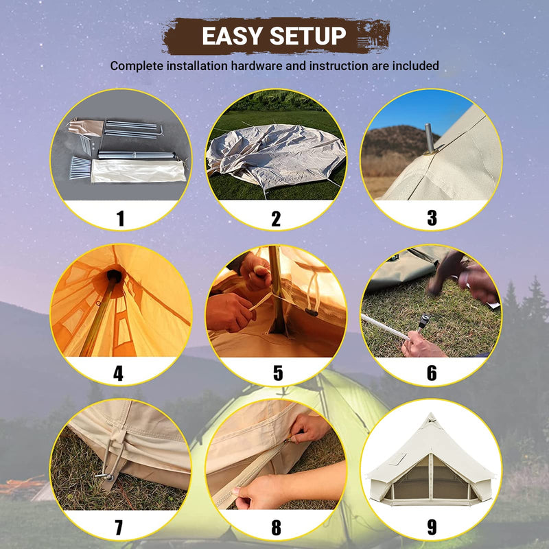 Load image into Gallery viewer, KingCamp KHAN C 500 Canvas Camping Bell Tent