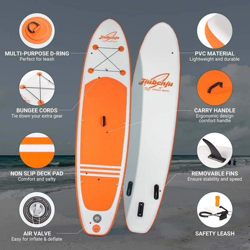 Load image into Gallery viewer, Jiubenju Inflatable Stand Up Paddle Board 10'6"x30"x6"
