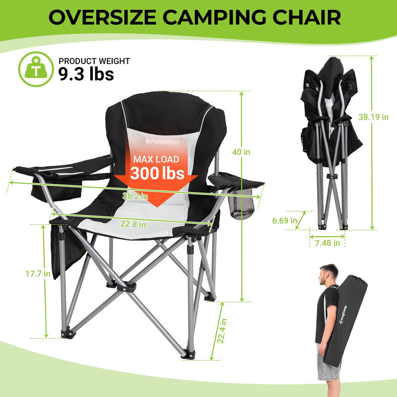 Load image into Gallery viewer, FUNDANGO Comfort Armschair Oversized Camping Chair